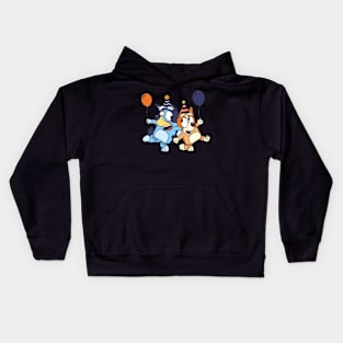 birthday bluey funny Kids Hoodie